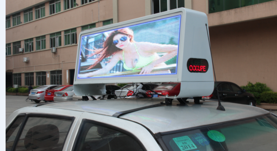 Taxi Top LED Display Screen Car Advertising LED Screen Roof Sign